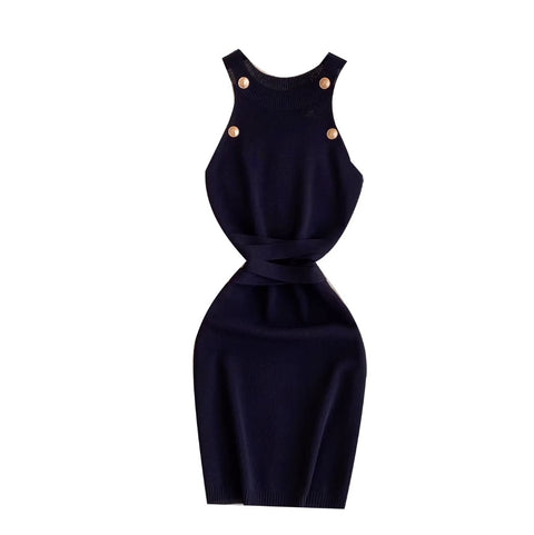 Korean Style Sleeveless Knit Dress