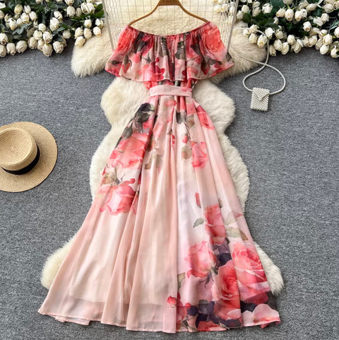 Fairy Off-shoulder Fairy Floral Dress