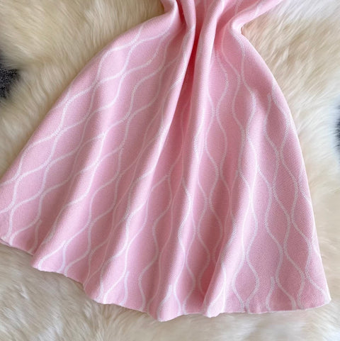 French Style Knitted Slip Dress