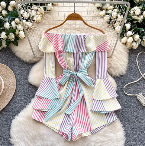 Off-shoulder Floral Print Dress