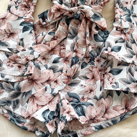 Off-shoulder Floral Print Dress