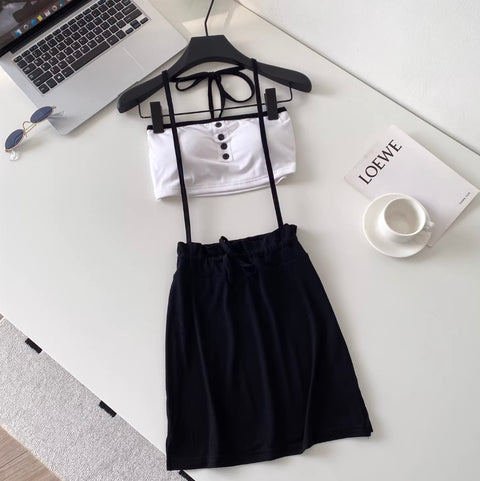Simple Design Tank Top & Skirt