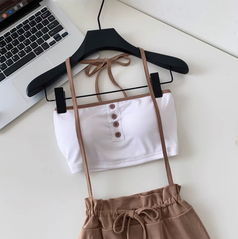 Simple Design Tank Top & Skirt