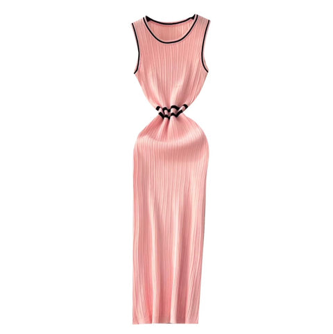 Simple Design Sleeveless Knit Dress