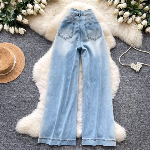 Rhinestone Studded Flared Jeans