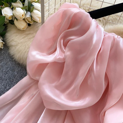 Korean Style Off-shoulder Satin Top