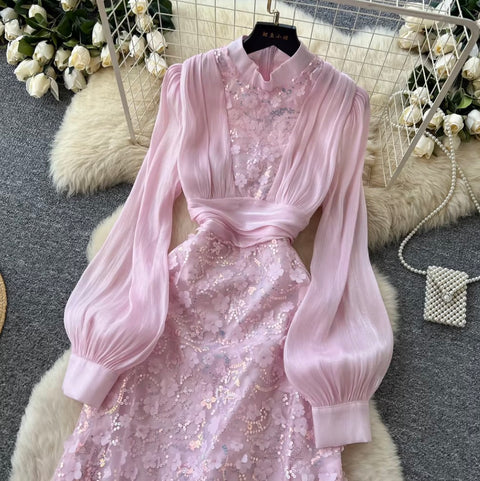 Sequined Beaded Embroidery Dress