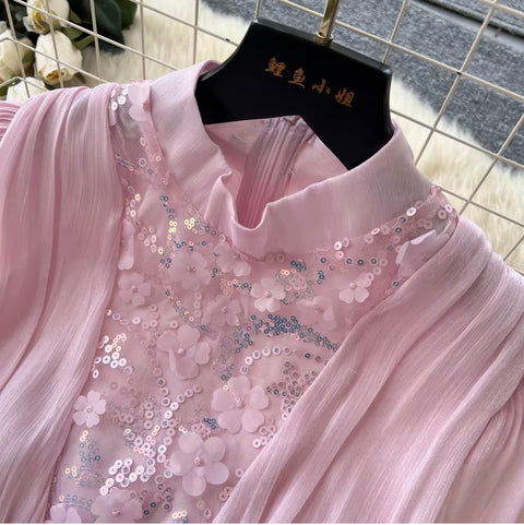 Sequined Beaded Embroidery Dress