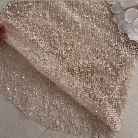 Sequined Lace Camisole & Skirt 2Pcs