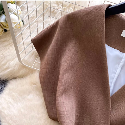 Korean Style V-neck Asymmetric Cardigan