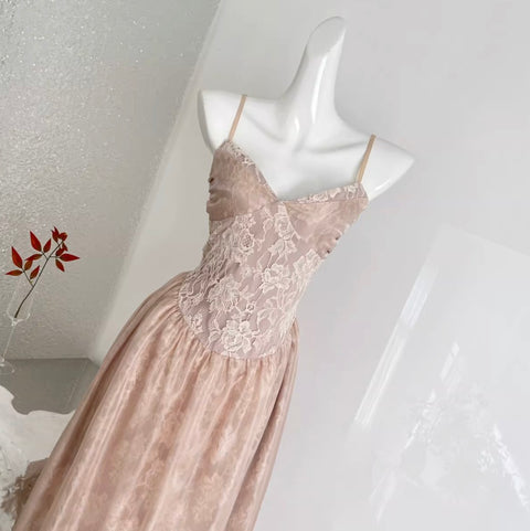 Rose Lace Crochet Slip Dress