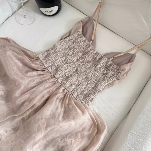Rose Lace Crochet Slip Dress