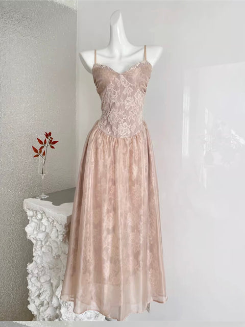 Rose Lace Crochet Slip Dress
