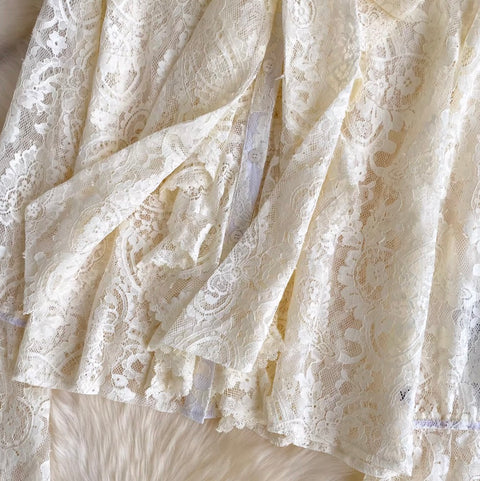 French Style Bow-tie Lace Shirt