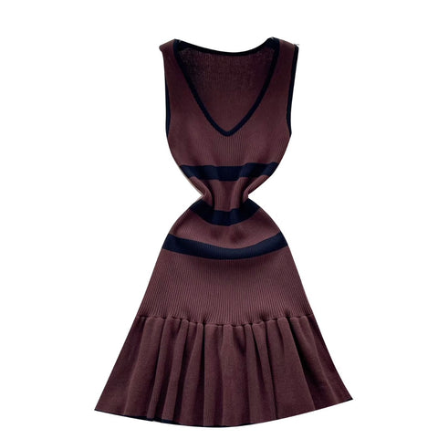 Korean Style Striped Knit Dress