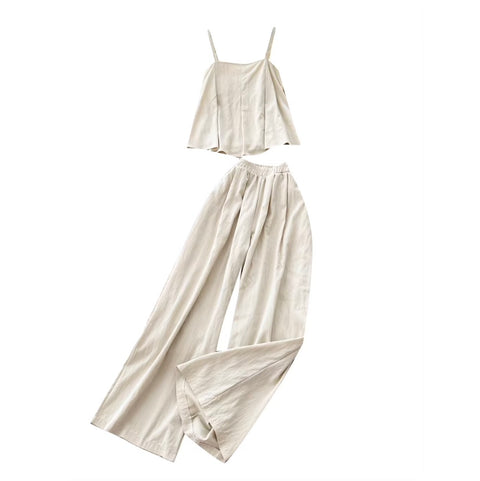 Simple Design Camisole & Pants Casual 2Pcs