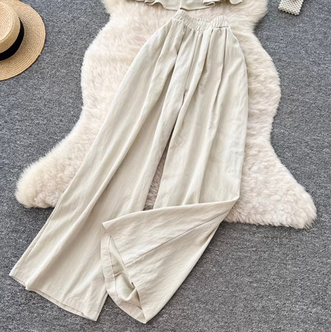 Simple Design Camisole & Pants Casual 2Pcs