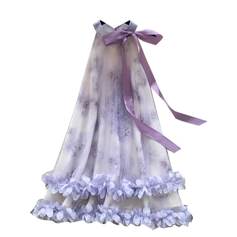 Fairy Floral A-line Halter Dress