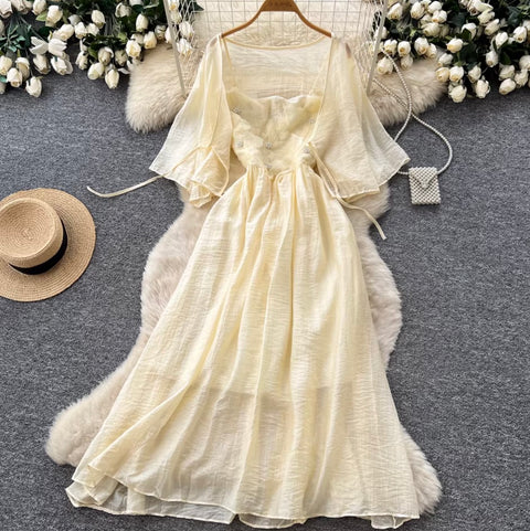 Lace Cardigan & Slip Dress 2Pcs