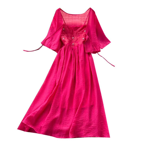 Lace Cardigan & Slip Dress 2Pcs