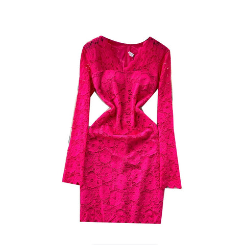 Premium Hollowed Embroidery Lace Dress