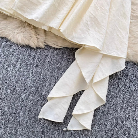Off-shoulder Top & Cake Skirt 2Pcs