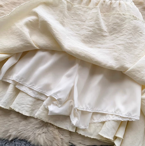 Off-shoulder Top & Cake Skirt 2Pcs
