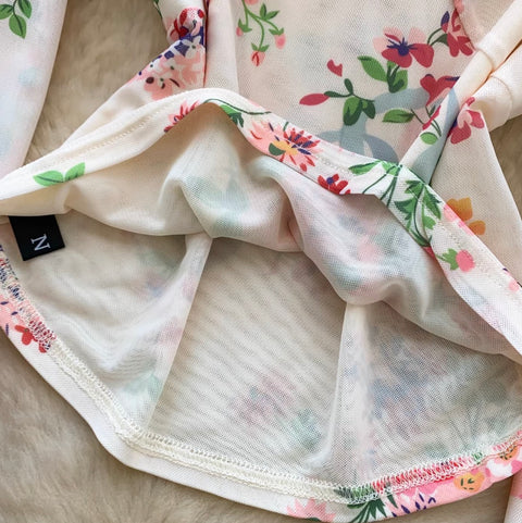 French Style V-neck Floral Top