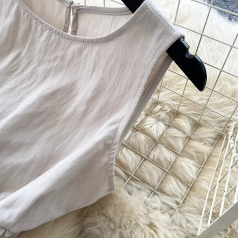 Casual Vest & Skirt Simple Design 2Pcs