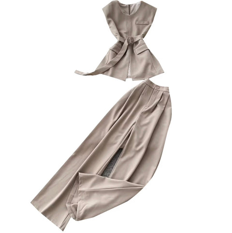 Korean Style Waistcoat & Trousers 2Pcs