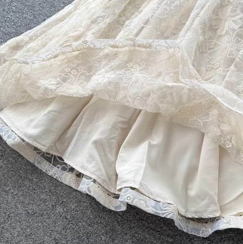 Elegant Delicate Crochet Lace Dress