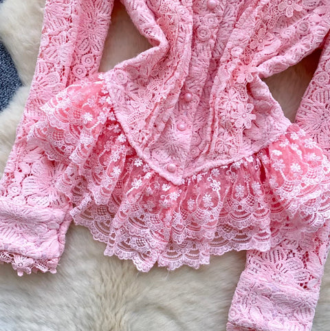 Crochet Soft See-through Cardigan