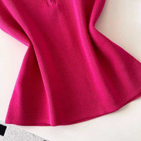 Korean Style Lapeled Knitwear Vest