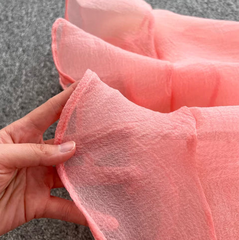 Puffy Sleeve A-line Mesh Dress