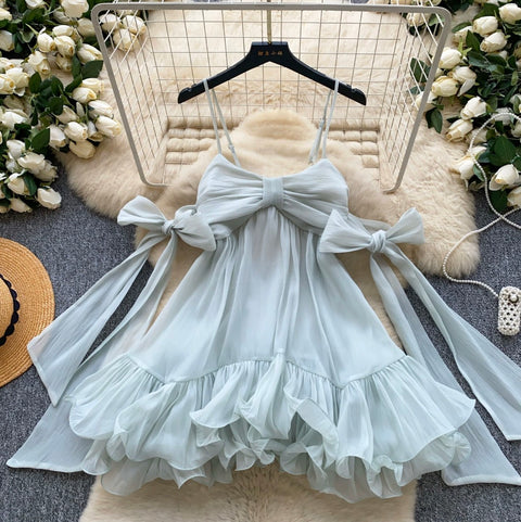 Sweetie Bow-tie Hollowed Slip Dress