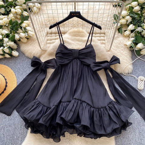 Sweetie Bow-tie Hollowed Slip Dress