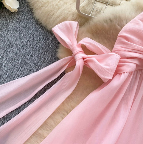 Sweetie Bow-tie Hollowed Slip Dress