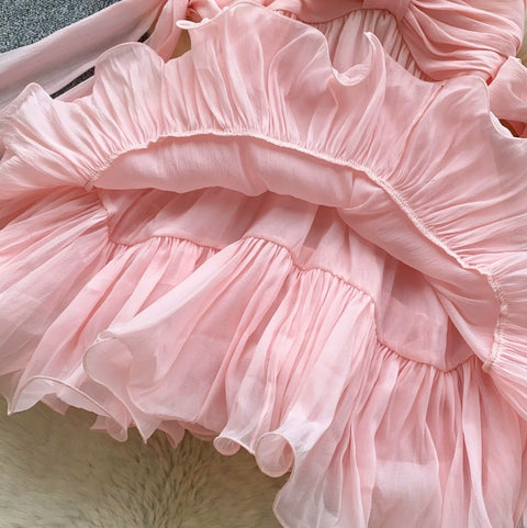 Sweetie Bow-tie Hollowed Slip Dress