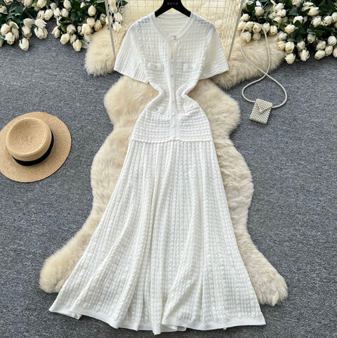 Simple Design Patchwork Casual Dress