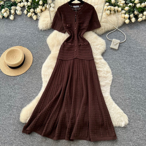 Simple Design Patchwork Casual Dress