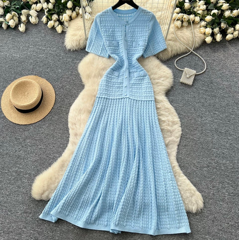 Simple Design Patchwork Casual Dress