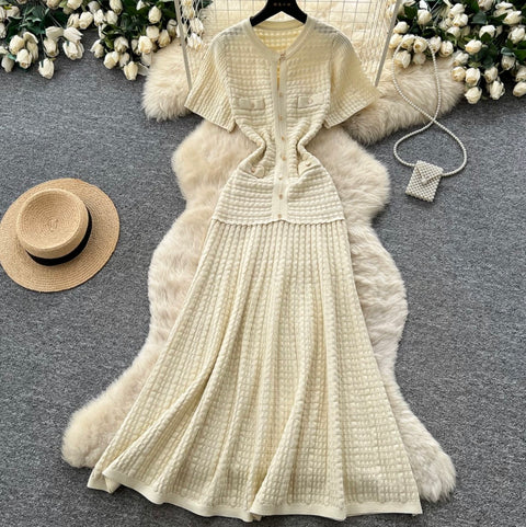 Simple Design Patchwork Casual Dress