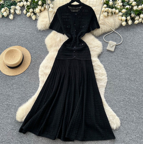 Simple Design Patchwork Casual Dress