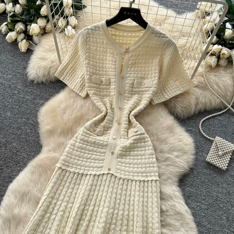 Simple Design Patchwork Casual Dress