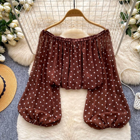 Polka Dot Print Loose-fit Top