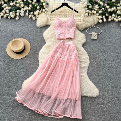 Mesh Camisole & Skirt Fairy 2Pcs