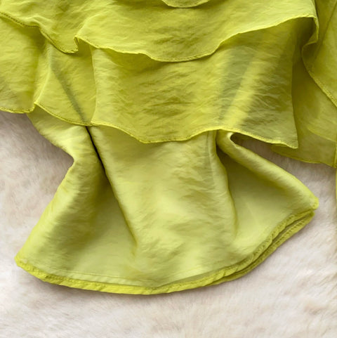 French Style Ruffled Mesh Top