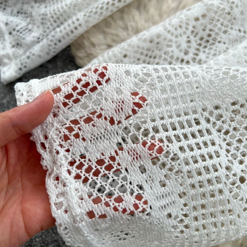 Korean Style Hollowed Lace Trousers