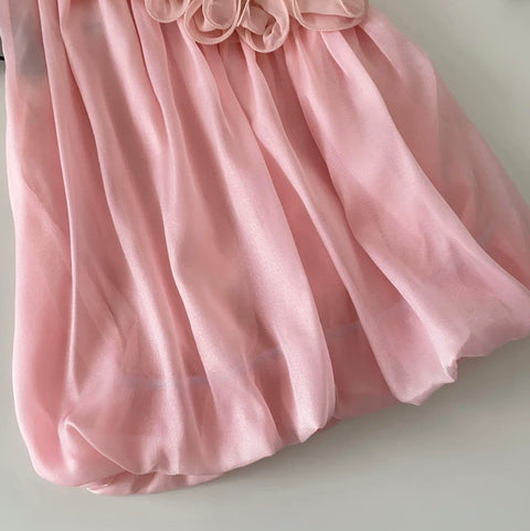 Sweetie Ruffled Neckline Mesh Top