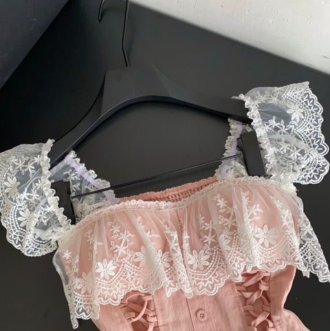 Sweetie Lace Patchwork Top